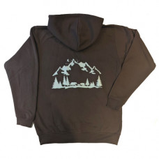 Into the Wild Zip through Hoodie - Brown
